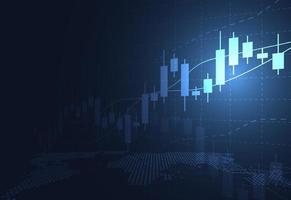 Business candle stick graph chart of stock market investment trading on white background design. Bullish point, Trend of graph. Vector illustration