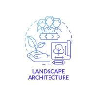 Landscape architecture concept icon vector
