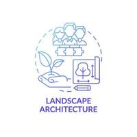 icono del concepto de arquitectura del paisaje vector