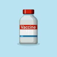 Covid-19 Vaccine bottle isolated vector