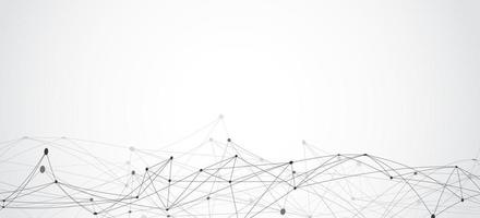 Abstract connecting dots and lines with geometric background. Modern technology connection science, Polygonal structure background. Vector illustration