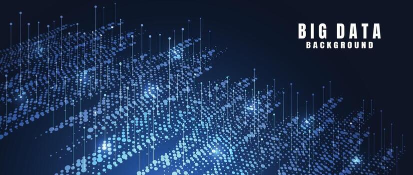 Fondo de tecnología abstracta con big data. Conexión a Internet, sentido abstracto del diseño gráfico del concepto de análisis de ciencia y tecnología. ilustración vectorial vector