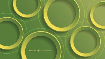 Abstract geometric background with green gradient circle background vector