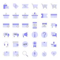 Flat E-commerce Icons vector