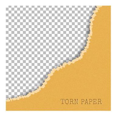 Torn paper corner