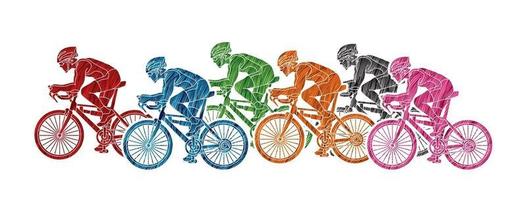 Group of Bicycle Riders vector