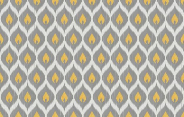 Traditional Ikat seamless pattern design. Design for carpet, wallpaper, clothing, wrapping, batik, fabric, Vector illustration embroidery style in Ethnic themes.