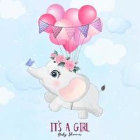 Lindo Bebe Elefante Volando Con Ilustracion De Globo Vector En Vecteezy Lindo Bebe Elefante Volando Con Ilustracion De Globo Vector En Vecteezy