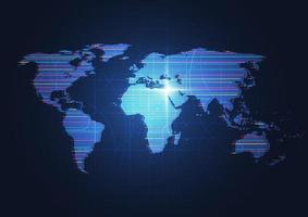 Global network connection. World map point and line composition concept of global business. Vector Illustration