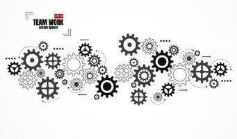 Gears wheels over white background. teamwork creative concept. colorful design. Vector illustration