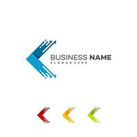 Express logo designs template, Fast Pixel Arrow logo template vector