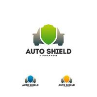 Automotive Shield logo designs concept vector, Car Protect logo template vector
