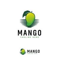 vector de diseños de logotipo de fruta de mango fresco, logotipo de tienda de fruta