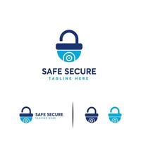 Safe Secure logo designs concept vector, Secure Camera logo template vector