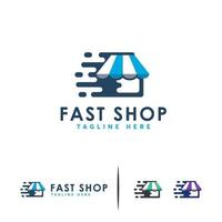 Fast Shop Store logo designs vector, Sale logo symbol designs template vector