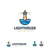 Unique Lighthouse logo designs, Line Art logo designs vector