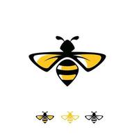 elegante icono de abeja diseña vector de concepto, concepto de símbolo de icono de avispa