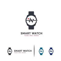 Smart Watch logo designs concept vector, Health Watch logo symbol template vector