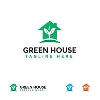 concepto de diseño de logotipo de casa de naturaleza, símbolo de logotipo de casa fresca, logotipo de edificio vector