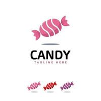 Sweet Pink Candy logo designs template vector