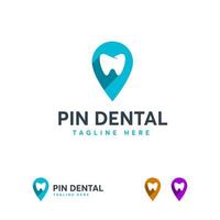 vector de diseños de logotipo de punto dental, símbolo de logotipo dental local
