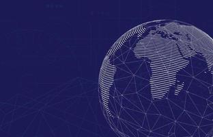 Global network connection. World map point and line composition concept of global business. Vector Illustration