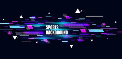 Abstract colorful art for sports background. Dynamic particles. Modern science and technology element with line design. Vector illustration