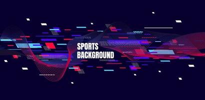 Abstract colorful art for sports background. Dynamic particles. Modern science and technology element with line design. Vector illustration