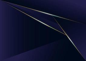 Línea dorada de lujo de patrón poligonal abstracto con fondo de plantilla azul oscuro. estilo premium para póster, portada, impresión, obra de arte. ilustración vectorial vector
