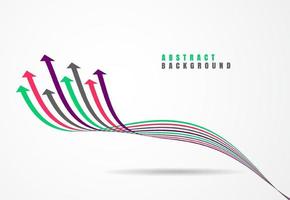 Financial growth arrows with colorful. Vector illustration