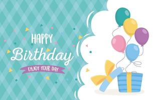 happy birthday celebration card vector