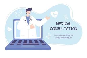 online health care banner template vector