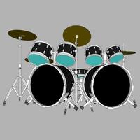 illustration of a drum set vector