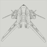 lineart from the spaceship vector