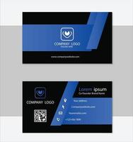 Blue professional business card template vector