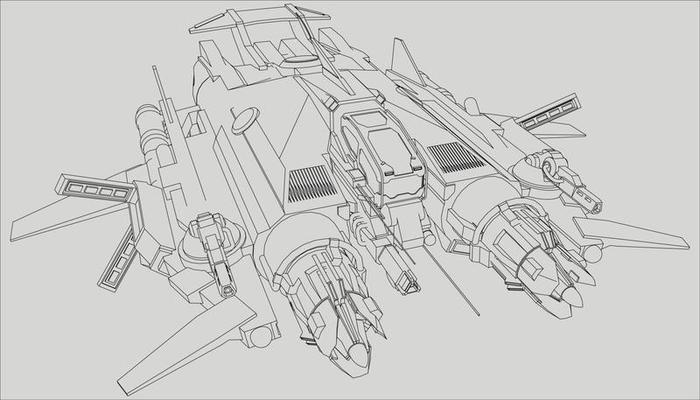 lineart from the spaceship