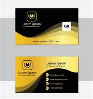 Golden professional business card template vector