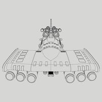 lineart from the spaceship vector