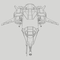 lineart from the spaceship vector