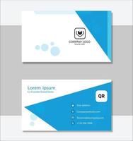 elegante plantilla de tarjeta de visita azul vector