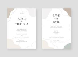 Invitation card template. Set of wedding invitation card template design. Vector decorative design background.