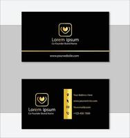 Golden professional business card template vector