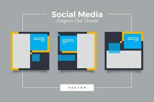 Digital marketing social media post template vector