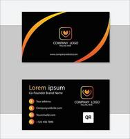 Corporate clean business card template vector