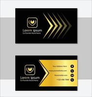 Golden professional business card design vector