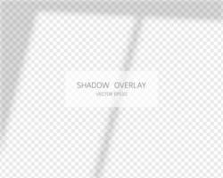 Shadow overlay effect. Natural shadows from window isolated. Vector illustration.