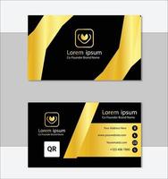 Golden professional business card template vector