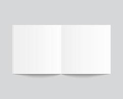 Blank open book, magazine and notebook mockup with soft shadow. Mockup vector isolated. Template design. Realistic vector illustration.