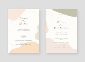 Invitation card template. Set of wedding invitation card template design. Vector decorative design background.