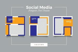 Edgy social media post template vector